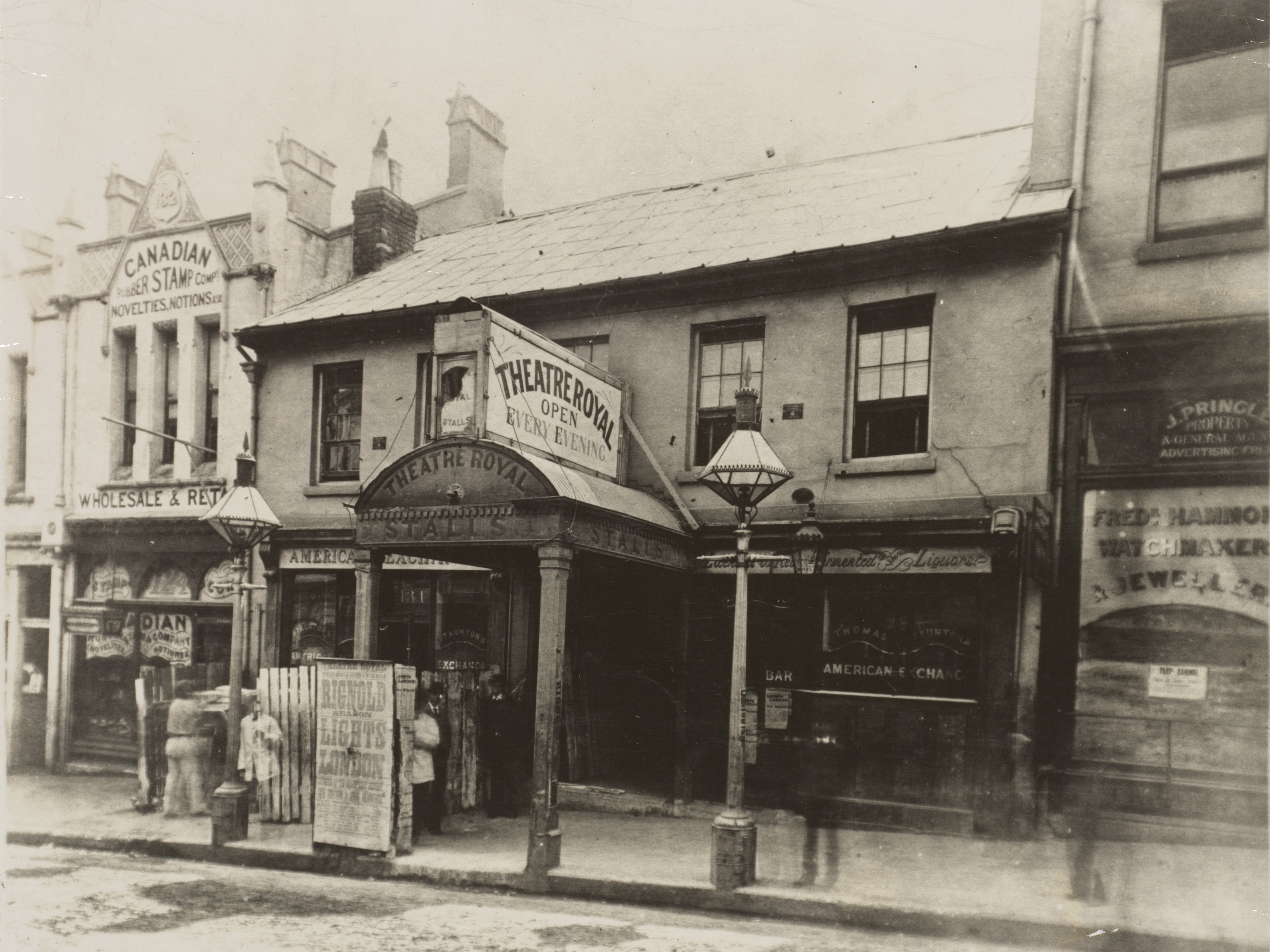 King Street entrance, former Theatre Royal, Sydney, 1882